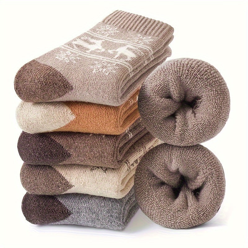 Women's Warm Wool Knit Socks (5-Pair Pack)