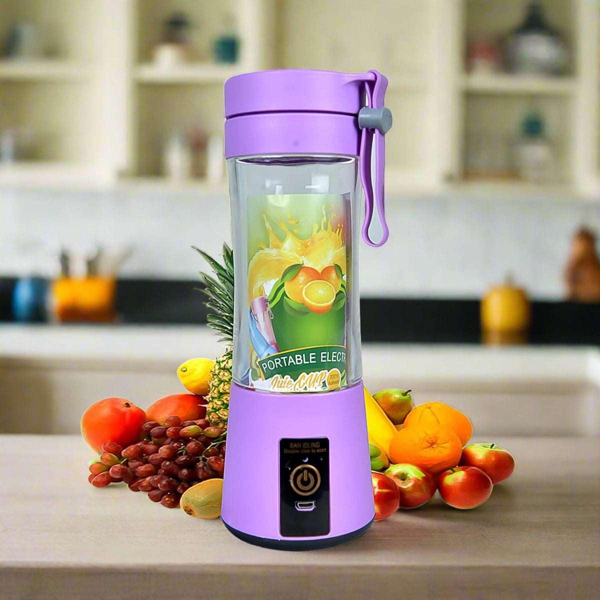 Portable Electric USB Juicer Bottle Blender Grinder Mixer 4 Blades 380 ML Mix
