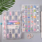 Transparent organizer box, 36 compartments for jewelry