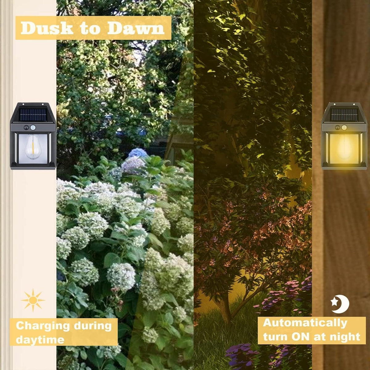 Solar Wall Lamp – Wireless Outdoor Light with Motion Sensor & 3 Modes