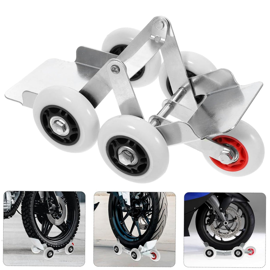 Heavy-Duty Motorcycle Front Wheel Parking Roller Stand (1 Pc)