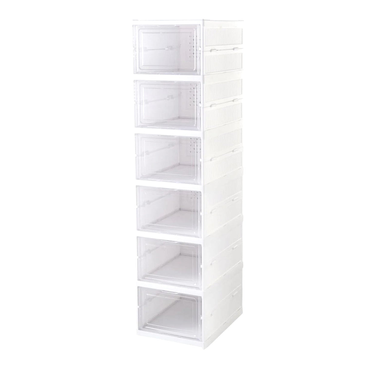 6-Layer Stackable Foldable Storage Organizer Cart Clothes, Kitchen, Closet & Bathroom