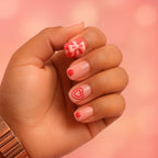 Premium Artificial False Nail Set with Mix Design fake nails - (Set)