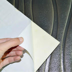Embossed 3D foam wall panel with floral design in white