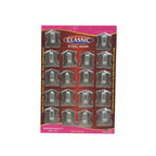 Stainless steel wall hooks, set of 18 pieces
