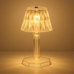 2in1 Transparent Mini Crystal Table Lamp with Reflection Light
