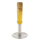Stainless Steel Potato Masher, Pav Bhaji Masher with wooden handle
