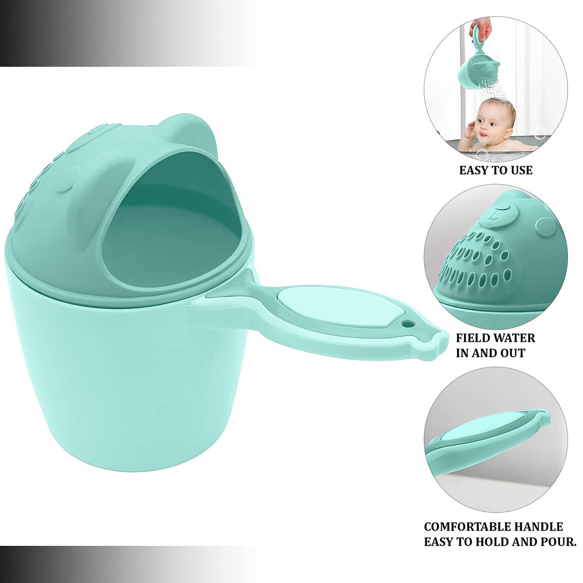 Baby Shampoo Shower Cup – Safe Soft Bath Tumbler for Kids’ Hair Washing