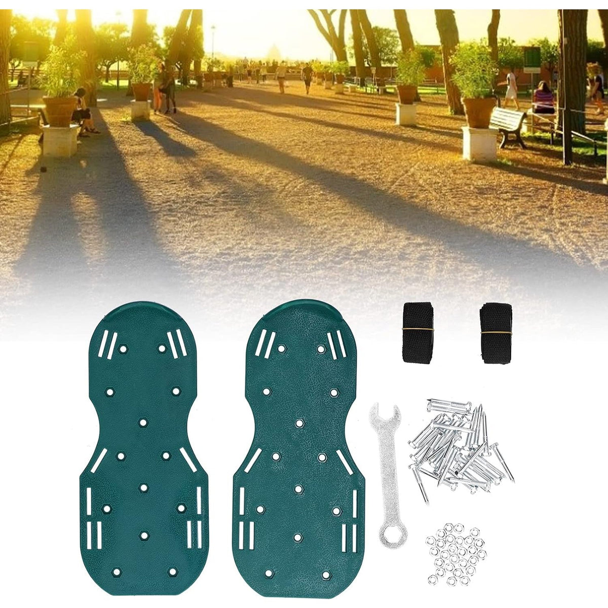 Garden Lawn Aerator Sandals – Spiked Grass Aerator Shoes for Yard & Patio