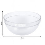Transparent Idli Mixing & Serving Bowl | Textured Plastic Kitchen Bowl (1 Pc)