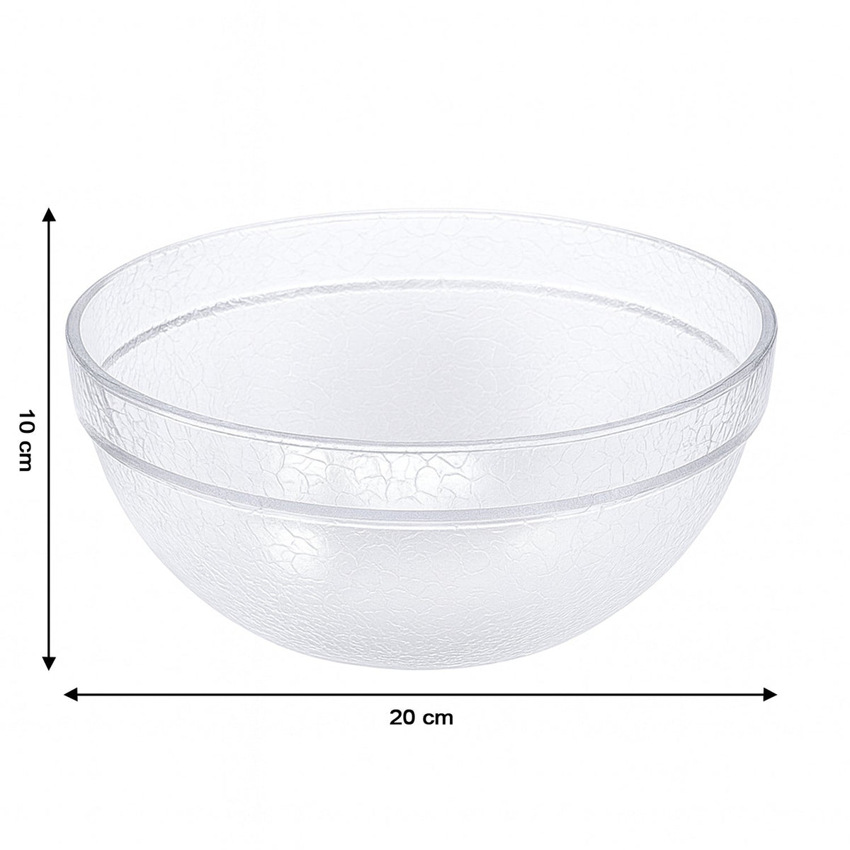 Transparent Idli Mixing & Serving Bowl | Textured Plastic Kitchen Bowl (1 Pc)