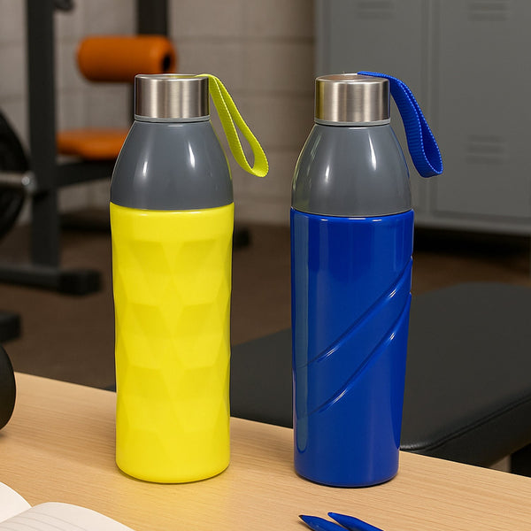 Plastic Sports Insulated Water Bottle with Dori Easy to Carry High Quality Water Bottle, BPA-Free & Leak-Proof! For Kids' School, For Fridge, Office, Sports, School, Gym, Yoga (750 ML / 1 Pc / Multi Color)