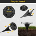 Solar Powered LED Garden Lights (4 Pc)
