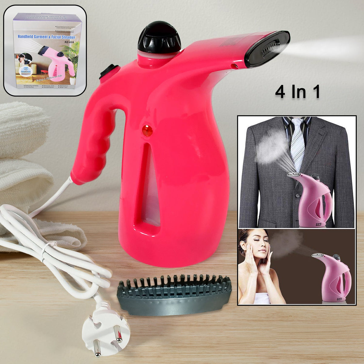 Portable 4 in 1 Handy Vapor Steamer