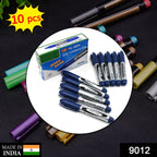 Blue marker and pen set, ideal for whiteboards and classrooms.