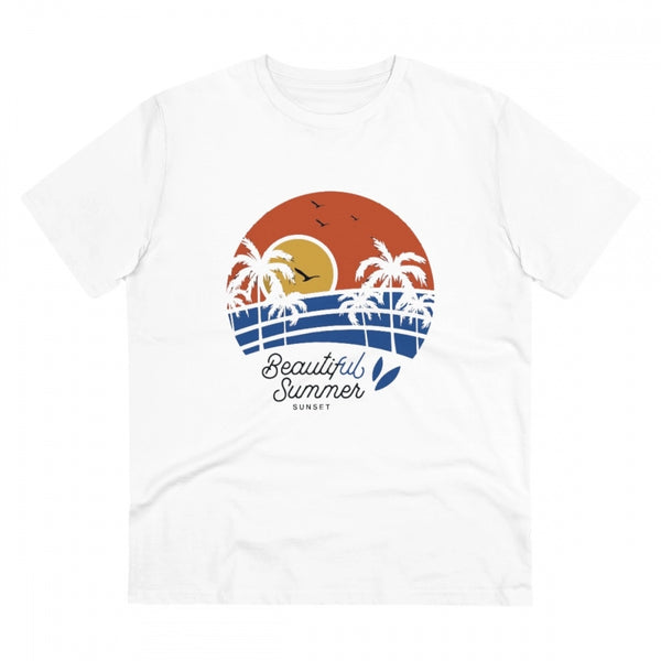 Generic Men's PC Cotton Beautiful Summer Printed T Shirt (Color: White, Thread Count: 180GSM)