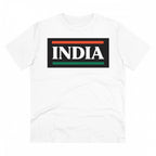 Generic Men's PC Cotton India Printed T Shirt (Color: White, Thread Count: 180GSM)