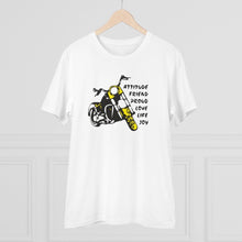 Generic Men's PC Cotton Bike Ride Design Printed T Shirt (Color: White, Thread Count: 180GSM)