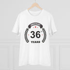 Generic Men's PC Cotton 36th Anniversary Printed T Shirt (Color: White, Thread Count: 180GSM)