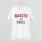 Generic Men's PC Cotton Nasto And Chill Printed T Shirt (Color: White, Thread Count: 180GSM)