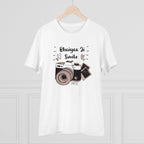 Generic Men's PC Cotton Bhaiya Ji Smile Printed T Shirt (Color: White, Thread Count: 180GSM)