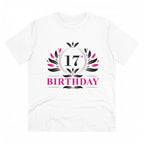 Generic Men's PC Cotton 17th Birthday Printed T Shirt (Color: White, Thread Count: 180GSM)
