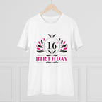 Generic Men's PC Cotton 16th Birthday Printed T Shirt (Color: White, Thread Count: 180GSM)