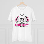 Generic Men's PC Cotton 35th Birthday Printed T Shirt (Color: White, Thread Count: 180GSM)