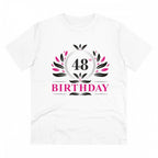 Generic Men's PC Cotton 48th Birthday Printed T Shirt (Color: White, Thread Count: 180GSM)