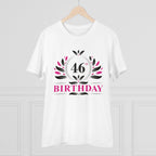Generic Men's PC Cotton 46th Birthday Printed T Shirt (Color: White, Thread Count: 180GSM)