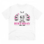 Generic Men's PC Cotton 63rd Birthday Printed T Shirt (Color: White, Thread Count: 180GSM)