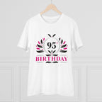 Generic Men's PC Cotton 95th Birthday Printed T Shirt (Color: White, Thread Count: 180GSM)