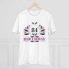 Generic Men's PC Cotton 84th Birthday Printed T Shirt (Color: White, Thread Count: 180GSM)
