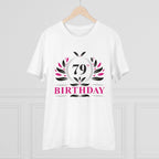 Generic Men's PC Cotton 79th Birthday Printed T Shirt (Color: White, Thread Count: 180GSM)
