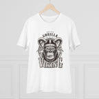 Generic Men's PC Cotton Gorila Desing Printed T Shirt (Color: White, Thread Count: 180GSM)