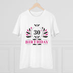 Generic Men's PC Cotton 30th Birthday Printed T Shirt (Color: White, Thread Count: 180GSM)
