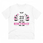 Generic Men's PC Cotton 23rd Birthday Printed T Shirt (Color: White, Thread Count: 180GSM)