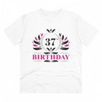 Generic Men's PC Cotton 37th Birthday Printed T Shirt (Color: White, Thread Count: 180GSM)