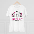 Generic Men's PC Cotton 54th Birthday Printed T Shirt (Color: White, Thread Count: 180GSM)