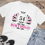 Generic Men's PC Cotton 54th Birthday Printed T Shirt (Color: White, Thread Count: 180GSM)