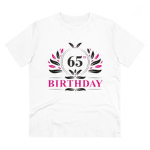 Generic Men's PC Cotton 65th Birthday Printed T Shirt (Color: White, Thread Count: 180GSM)