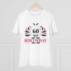 Generic Men's PC Cotton 60th Birthday Printed T Shirt (Color: White, Thread Count: 180GSM)