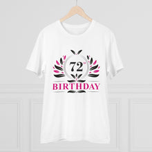 Generic Men's PC Cotton 72nd Birthday Printed T Shirt (Color: White, Thread Count: 180GSM)