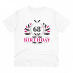Generic Men's PC Cotton 68th Birthday Printed T Shirt (Color: White, Thread Count: 180GSM)