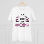 Generic Men's PC Cotton 100th Birthday Printed T Shirt (Color: White, Thread Count: 180GSM)
