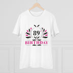 Generic Men's PC Cotton 89th Birthday Printed T Shirt (Color: White, Thread Count: 180GSM)
