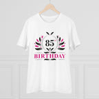Generic Men's PC Cotton 85th Birthday Printed T Shirt (Color: White, Thread Count: 180GSM)