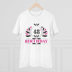 Generic Men's PC Cotton 48th Birthday Printed T Shirt (Color: White, Thread Count: 180GSM)