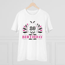 Generic Men's PC Cotton 80th Birthday Printed T Shirt (Color: White, Thread Count: 180GSM)