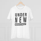 Generic Men's PC Cotton Under New Management Desing Printed T Shirt (Color: White, Thread Count: 180GSM)